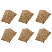 60Pcs/Set Delicate Carved Butterflies Romantic Wedding Party Invitation Card Envelope Invitations for Wedding