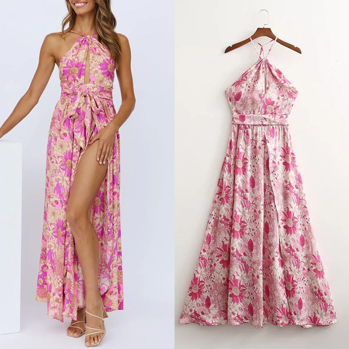 foridol-casual-floral-boho-elegant-french-dress-women-pink-flower-print-bohemian-beach-style-summer-mini-dress-2022