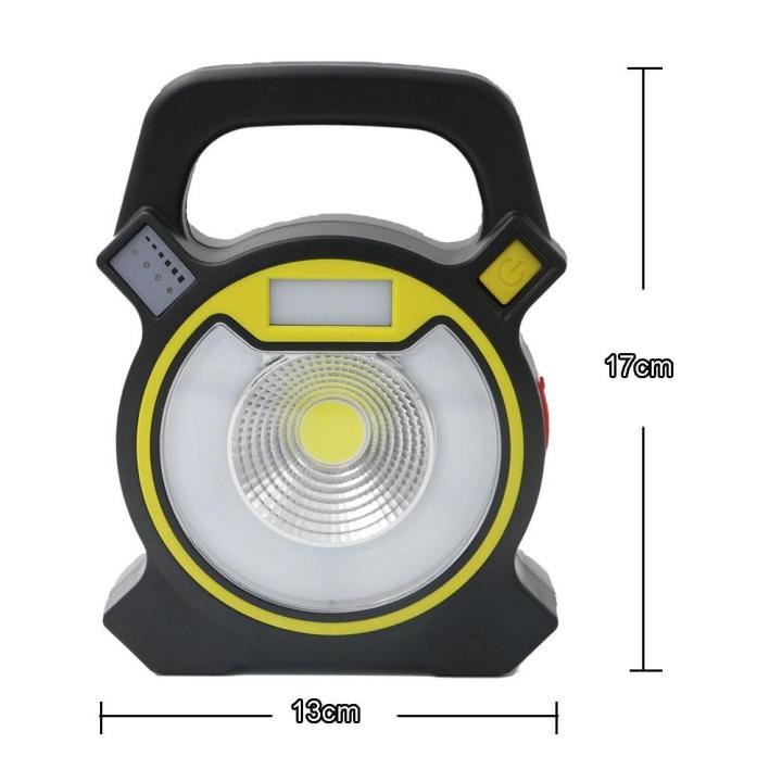 cob-work-lights-3in1-ไฟฉุกเฉินพกพา-ไฟฉาย-และเพาเวอร์แบงค์ในตัว-มาพร้อมฟังก์ชั่นไฟ-4แบบ-ไฟฉุกเฉิน-ไฟฉาย-ไฟสีฟ้า-สีแดง-ไฟกระพริบ-สว่างสุดๆ