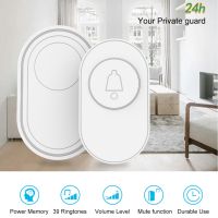 ✔▥ Wireless Doorbell Waterproof IP65 Outdoor Door Bell 39 Music LED Flash Security Alarm RF433 Smart Home Intelligent Chime Kit