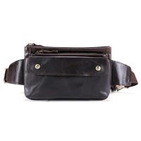 Genuine Leather Waist Packs Fashion Fanny Money Belt Bag Phone Pouch s Travel Small Chest Men