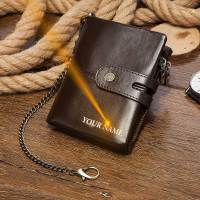 ZZOOI New Luxury Genuine Leather Mens Wallet Business Quality Purse for Women Detachable RFID Blocking Card Holder with Zipper Pocket