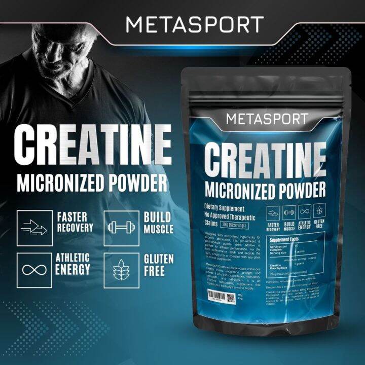 Metasport Creatine Micronized Powder Dietary Supplement Help Build ...