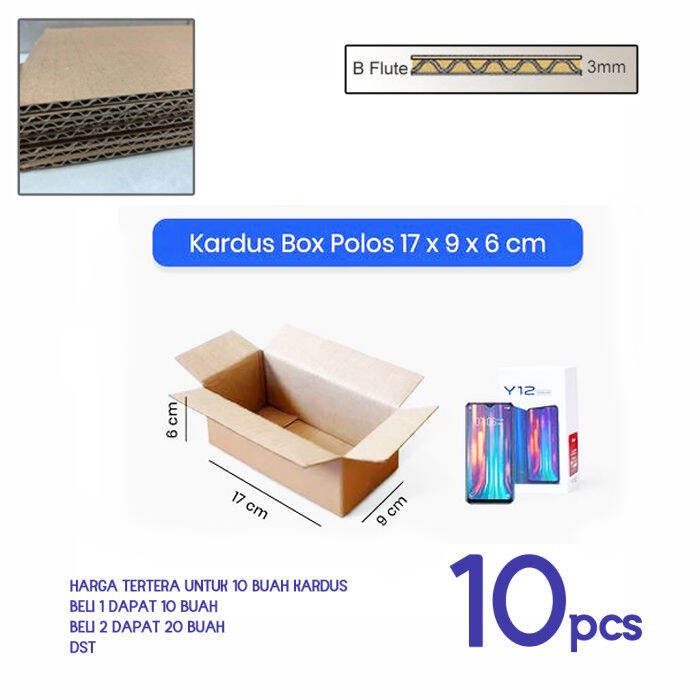 10 BUAH KARDUS 17X9X6 CM BOX B-FLUTE | Lazada Indonesia