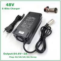 เครื่องชาร์จ54.6V2A 54.6V 2A จักรยานไฟฟ้าลิเธียมที่ชาร์จแบตเตอรี่48V ลิเธียมไอออนชุดแบตเตอรี่ปลั๊ก XLR ที่ชาร์จ54.6V2A