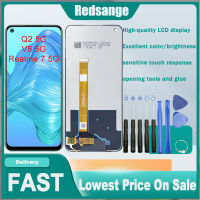 Redsange จอหน้าจอ LCD สำหรับ6.5นิ้ว Realme 7 5G/V5 5G/Q2ชุดดิจิไทเซอร์หน้าจอสัมผัส LCD สำหรับ Realme 7 5G V5 5G หน้าจอสำรอง RMX2117 RMX2111 Q2