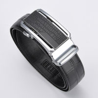 2022 New Mens Leather Belt High Quality Crocodile Pattern Leather Automatic Buckle High-end Business Casual Pants Waistband