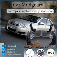 แผ่นกันโคลนรถยนต์สำหรับ Toyota Corolla E120 E130 2000 ~ 2006ล้ออัพเกรดบังโคลนเปลวไฟโคลนภายนอกอุปกรณ์ตกแต่งรถยนต์