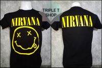 เสื้อยืดคอกลม สกรีนลาย NIRVANA