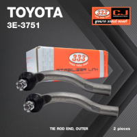 ลูกหมากคันชักนอก TOYOTA CAMRY, ESTIMA, HIGHLANDER, PREVIA, USA CAMRY / ACR30, CLR30, ACV30, ACU20, CAMRY ACV30 01-On / โตโยต้า / 3E-3751 / ยี่ห้อ 333 (1คู่ 2 ตัว) TIE ROD END, OUTER (ซ้าย / ขวา)