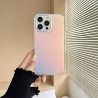 เหมาะสำหรับ Apple 14pro เคสมือถือหลากสีสัน iPhone 15เคสโทรศัพท์สลายเลเซอร์กิ้งก่าฝ้า13เคสซิลิโคน