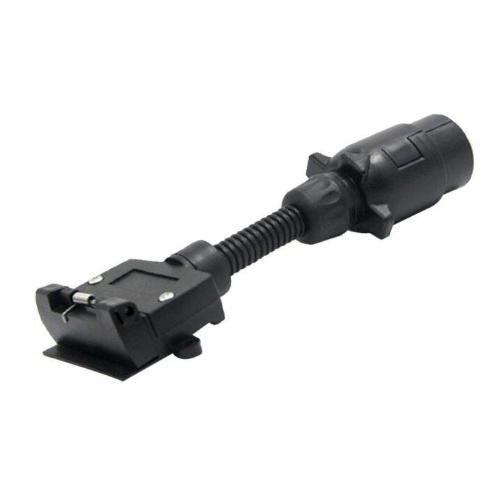 Caravans RV 7 Way Round to 7 Pin Flat Trailer Light Adapter Plug Socket