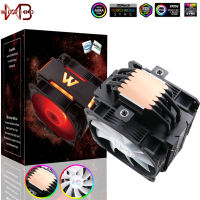 120มม. cpu cooler พัดลมหม้อน้ำ6 heat rgb pwm 4PIN quiet สำหรับ inte lga 115X 1200 1700 2011 V3 X79 X99 argb พัดลม