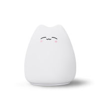 การ์ตูน Cat Night Light สีสัน LED โคมไฟกลางคืนซิลิโคนห้องนอนไฟตกแต่งสำหรับเด็ก