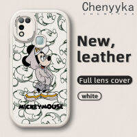 เคส Chenyyyka สำหรับ Infinix เคส X688C ลายการ์ตูนมิกกี้เมาส์แฟชั่นการ์ตูนใหม่เคสเคสใส่โทรศัพท์หนังด้านหลังซิลิโคนแบบนิ่มเคสกันกระแทกเลนส์กล้องถ่ายรูปเคสป้องกันรวมทุกอย่าง