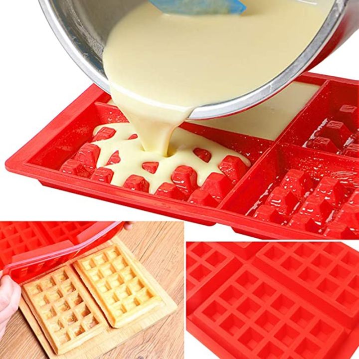 waffle-silicone-mold-for-baking-heart-cookie-chocolate-mould-mini-round-candy-makers-square-tray-wax-melts-cake-decorating-tools