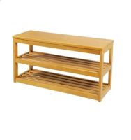 Shoes storage bench for 8-10 Pairs (Max load 70 kg.)  size 90x28x45  cm. - natural oak