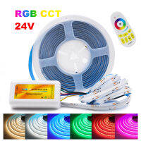 24V RGB CCT COB Led Strip Light Touch รีโมทคอนล840LED M ความหนาแน่นสูง Bright Linear Lighting RGBCCT ยืดหยุ่นโคมไฟเทป