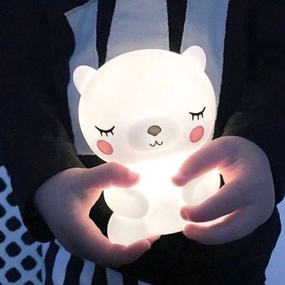 Bear Panda Led Night Light Lamp Cute Animal Cartoon Nightlight for Baby Kids Room Bedside Bedroom Living Room Decorative