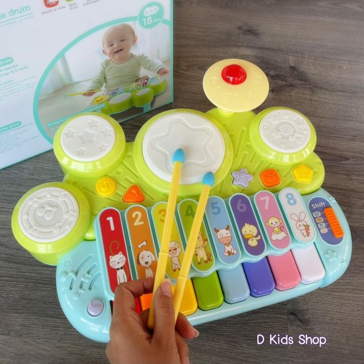 d-kids-electronic-xylophone-with-drum-กลองนิ้งหน่อง-ของเล่นเด็ก-มีเสียงดนตรี