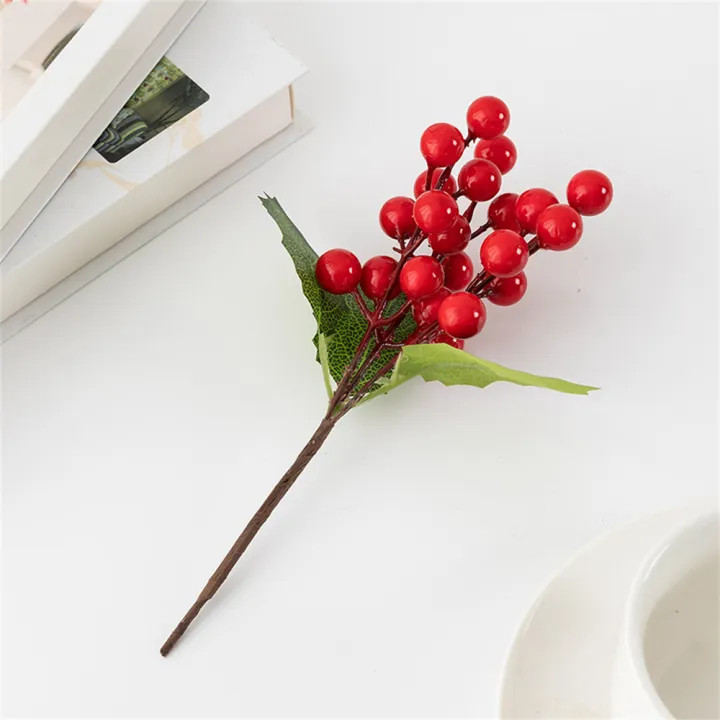 xmas-party-decorations-holiday-pine-stems-red-berry-christmas-decorations-simulation-pine-picks-fake-berry-plant