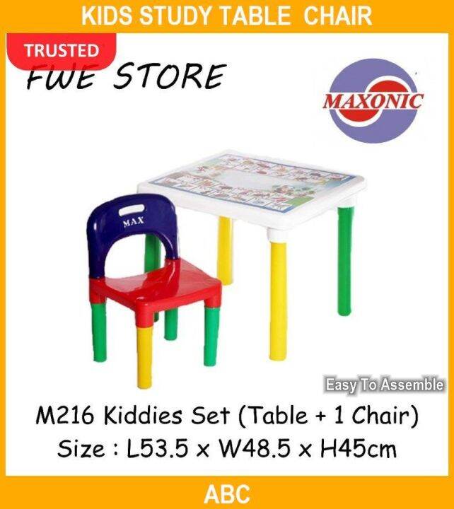 Kids Study Table & Chair / Abc Table & Chair / Meja Kerusi Budak