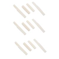 6 Sets of 12Pcs 6 String Acoustic Guitar Bone Bridge Saddle and Nut Made of Real Bone