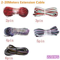 5M-100M 2Pin 3Pin 22Awg 5Pin 6Pin ต่อสายไฟ5050 3528 RGB RGBW RGBWW Rgbct ตัวเชื่อมต่อสายเคเบิลขยายแถบไฟ LED