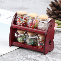 Fre 1:12ชั้นวางเครื่องเทศไม้ขนาดเล็ก dollhouse KITCHEN Accessories