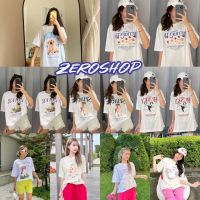 Zero shop?พร้อมส่ง? (Zero-DX-Cute)เสื้อยืด คอกลมแขนสั้น ลายหมาแมวสัตวืน่ารักคิ้วมากก