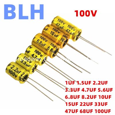 10PCS Fever audio frequency electrodeless electrolytic capacitor NP 100V 22UF 33UF 47UF 68UF 100UF 8x12MM 10x17MM 10x20MM