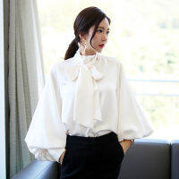 ZAWFL High Quality 2021 Spring Women Blouse Series New Arrival Long Sleeve Lace Up Solid Chiffon Shirt Elegant Tops For Women