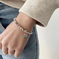 Original Korean version of Hyuna style small flower ice cream bracelet girls sterling silver simple personality jewelry summer Tanabata Valentines Day gift