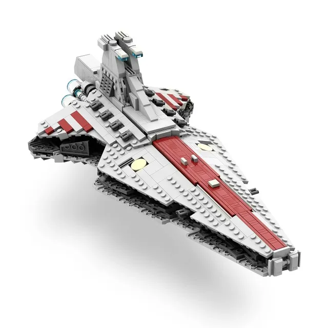 Space War Star Destroyer Model Ucs Micro Venator Class Republic Attack ...