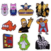 The Simpsons Enamel Pin Homer Figure Brooch Cartoon Badge for Backpack Denim Collar Lapel Pin Jewelry Kids Gift