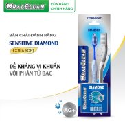 Bàn Chải Đánh Răng Phân Tử Bạc Diamond Extra Soft OralClean Vỉ 2 Cái