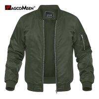 MAGCOMSEN Lightweight Mens Pilot Jacket Spring Summer Bomber Jacket Casual Windproof Coats