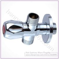 L15309 - Luxury Chrome Finish Brass Material 1 inlet &amp; 2 outlet of Angle Valve Washer Dryer Parts