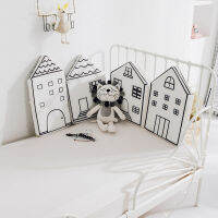 4PC Baby Bed Bumper Little House Pattern Crib Protection Infant Cot Newborn Bedding Nordic Bed Bedding Decorat Combination House