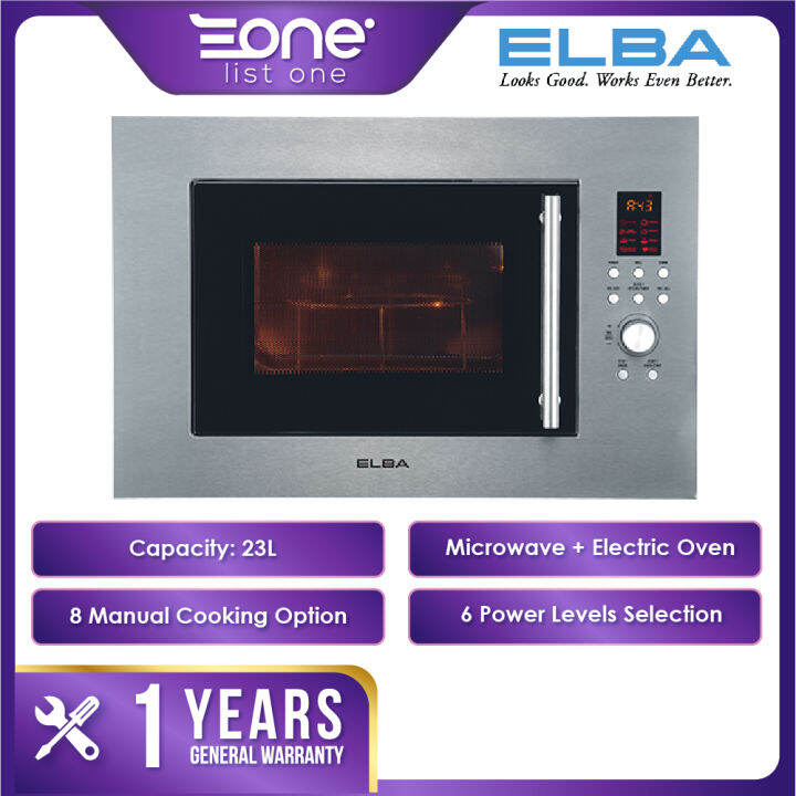 ELBA EMOB2361BI(SS) 23L 8 COOKING FUNCTIONS BUILTIN MICROWAVE