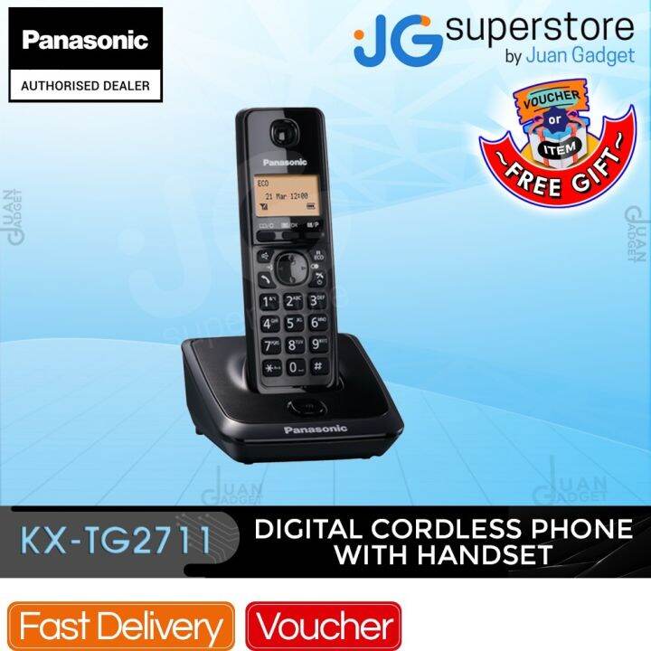 Panasonic KXTG2711 Wireless Cordless Telephone Landline with One Touch