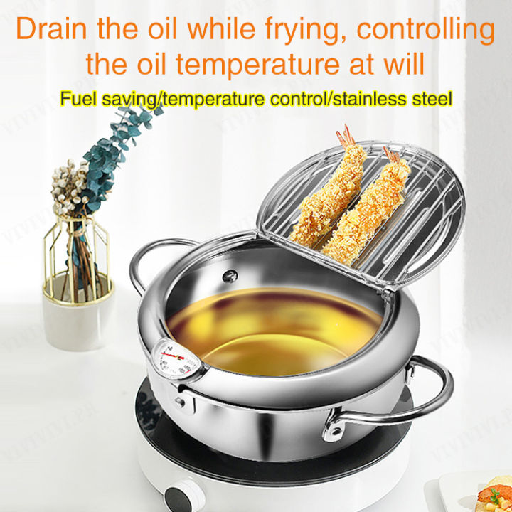 Vivivivi. Deep Fryers Vivivivi Nonstick And Oilsaving Japanese Tempura 