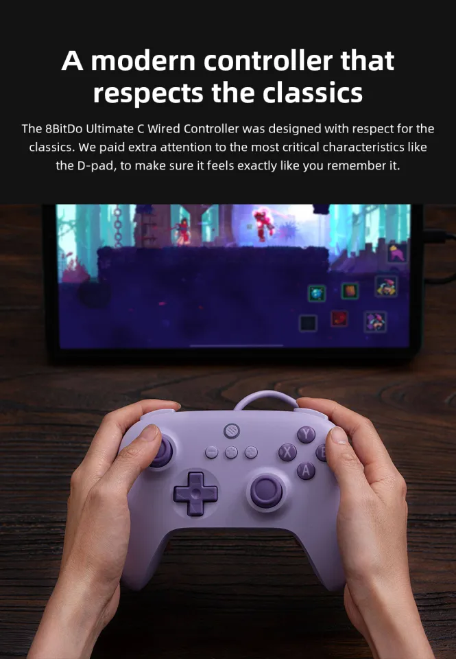 Controlador de jogos com fio 8BitDo Youth Edition para PC / Windows 10/11 /  Steam Deck / Raspberry