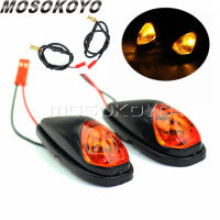 รถจักรยานยนต์ Flush Mount ไฟเลี้ยว Amber Light Mini LED ไฟแสดงสถานะ Blinkers 12V 5W สำหรับ Cruiser Chopper Suzuki Honda Harley