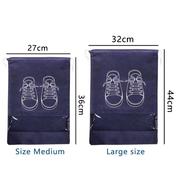 shoes-storage-bag-closet-organizer-nonwoven-travel-portable-shoes-drawstring-large-capacity-garment-classification-hanging-bags