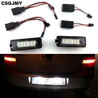 ㍿ Number License Plate Light Lamp No Error 18SMD LED White for VW Golf MK4 MK5 MK6 Passat Polo CC Eos For Porsche Cayenne Boxster