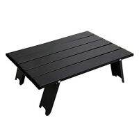 Mini Black Outdoor Aluminum Alloy Folding Table Furniture Barbecue Camping Tent Household Bed Collapsible