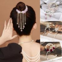 【YF】✟™✗  Korean Rhinestone Tassel Hair Claw Crabs Bun Hairpin Ponytail Fashion Accessories