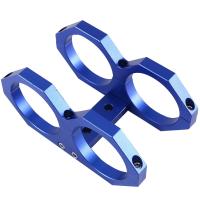 Blue 55-70mm Aluminum Dual Fuel Pump Clamp Cradle Mounting Bracket for 044 Fuel Pump