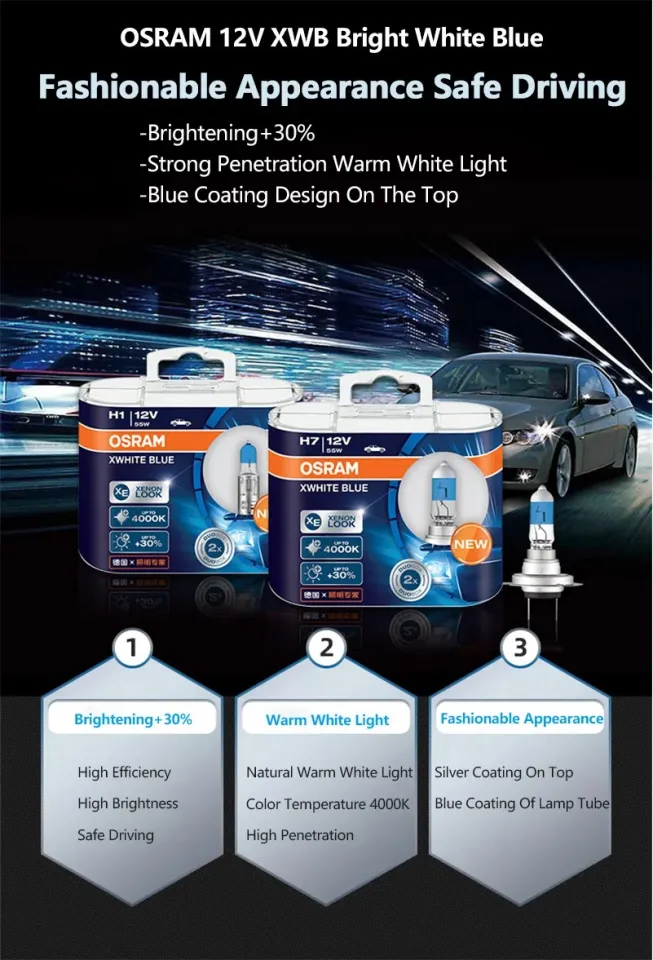 OSRAM COOL BLUE BOOST H7, halogen headlight lamp…